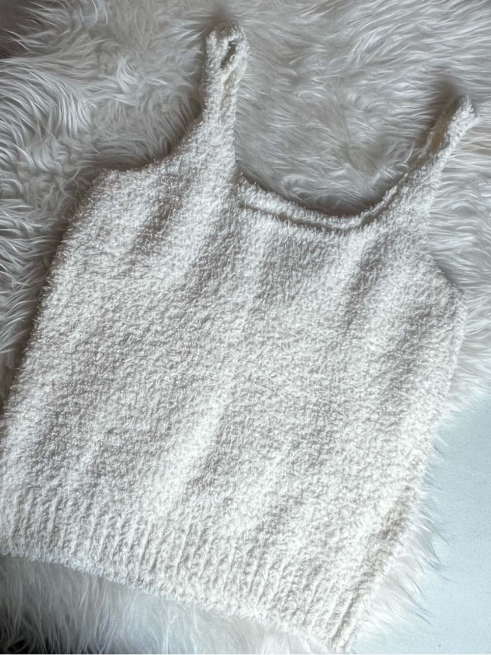 SKIMS Cream Plush Tank Top